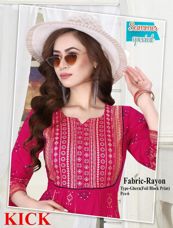 Kick Rayon cotton Designer Exclusive Kurti Collection